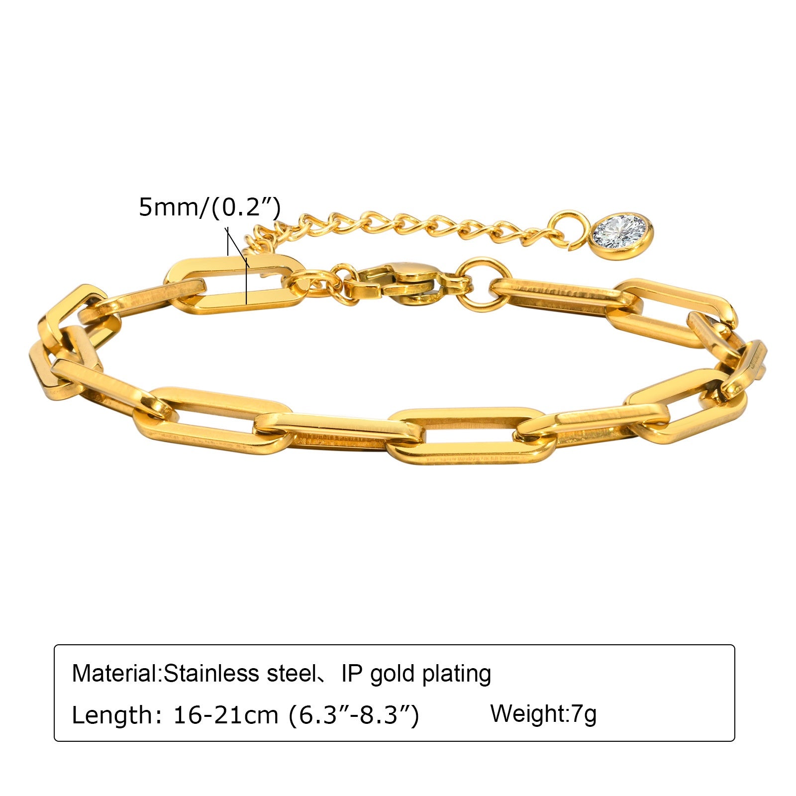 Ornament Extended Stainless Steel Bracelet Gold - FASHIONKULTUR