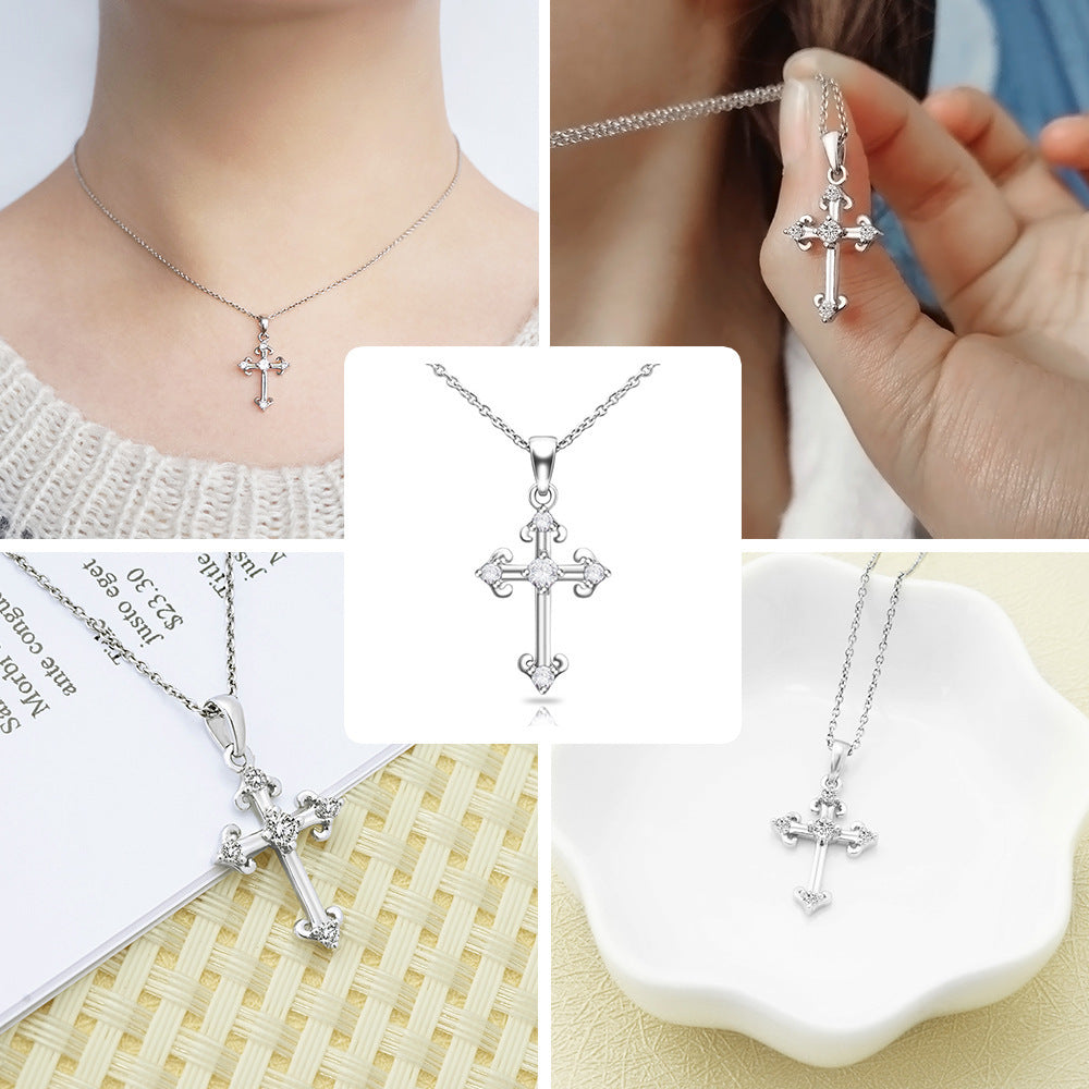 Cross Diamond Necklace Jewelry - FASHIONKULTUR