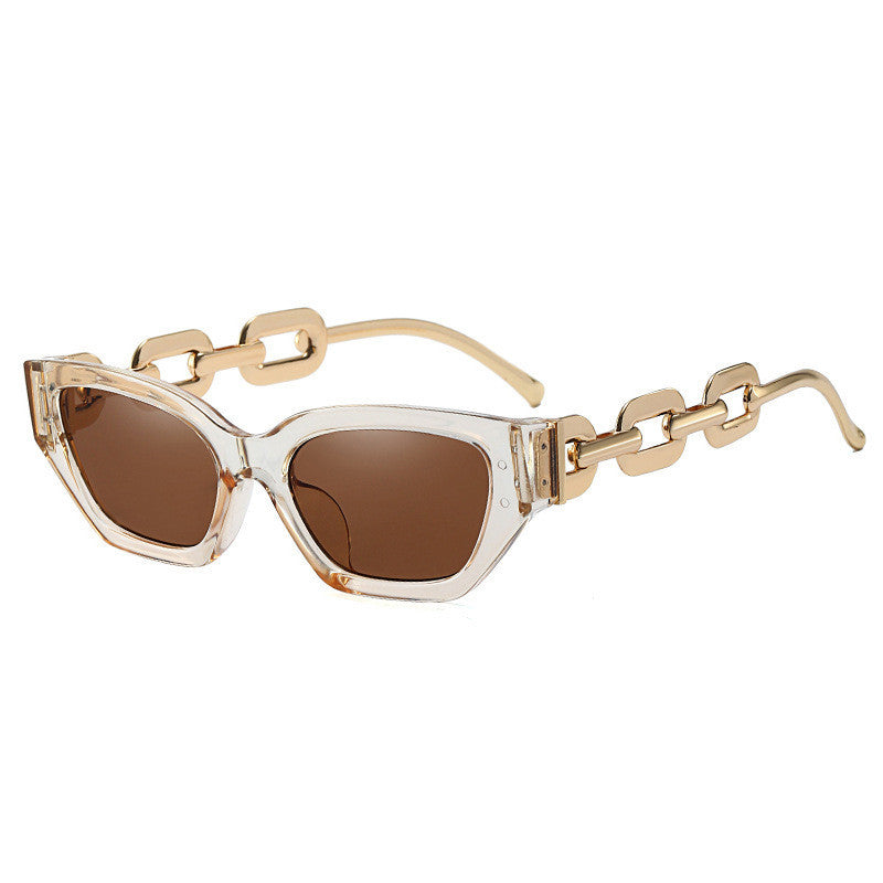 Small Frame Sunglasses, Personalized Chain Temples,Sunshade Sunglasses - FASHIONKULTUR