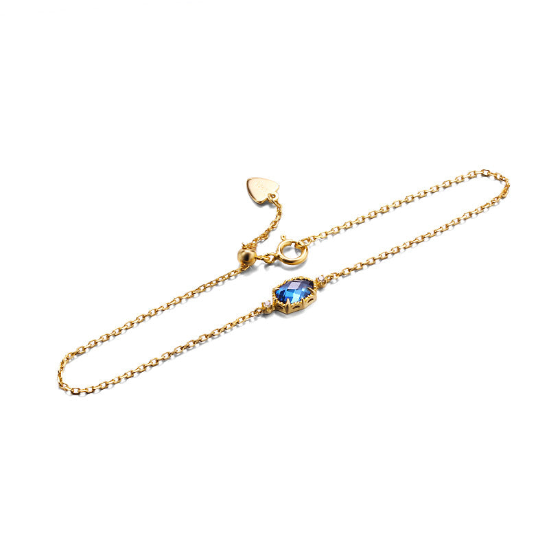 Retro Style Mysterious Sapphire Blue Zircon Bracelet - FASHIONKULTUR