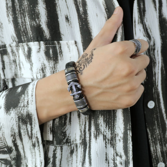 New Retro Woven Leather Bracelet In Europe And America - FASHIONKULTUR