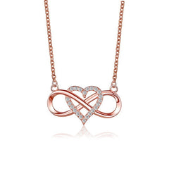 Knotted Love Necklace Cold Wind Simple 8 Heart Shaped