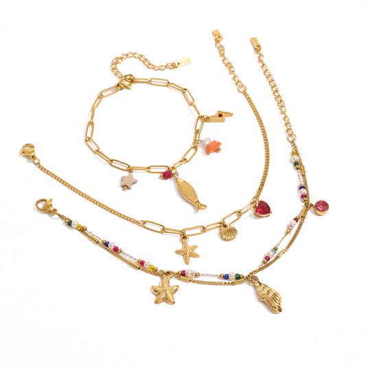 18K Gold Stainless Steel Personalized Bracelet - FASHIONKULTUR