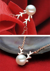 Small Elk Pearl Pendant - FASHIONKULTUR