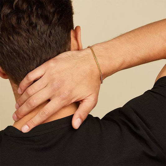 Stainless Steel Box Chain Simple Niche All-in-one Men's Bracelet - FASHIONKULTUR
