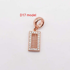 Copper Plating 14K Gold Large Hole Spacer Bead Can String Leather Rope Bracelet Pendant