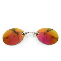 Frameless Clip-nose Round Clip-on Glasses Retro Mini Clip-nose Sunglasses - FASHIONKULTUR