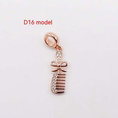 Copper Plating 14K Gold Large Hole Spacer Bead Can String Leather Rope Bracelet Pendant