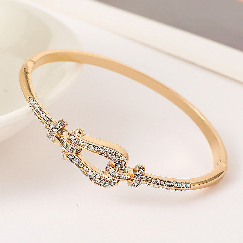 Bracelet Gang Drill Diamond Gold Plated - FASHIONKULTUR