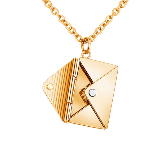 Fashion Jewelry Envelop Necklace Women Lover Letter Pendant Best Gifts For Girlfriend - FASHIONKULTUR