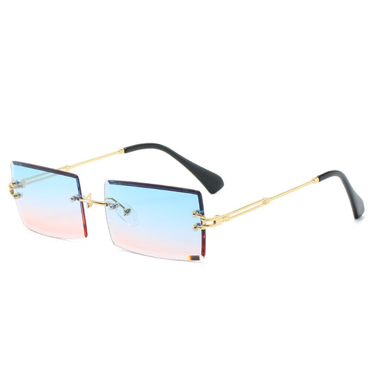 Fashion New Rimless Cut Edge Square Sunglasses - FASHIONKULTUR