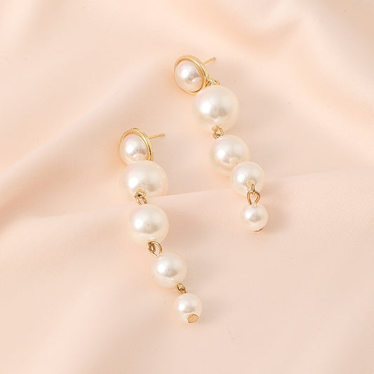 Light Luxury French Retro Temperament Large Pearl Earrings