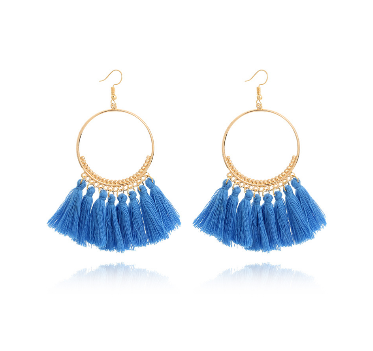 Big Round Drop Dangle Earrings - FASHIONKULTUR