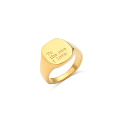 18K Gold Plated Jewelry With English Letter Ring - FASHIONKULTUR