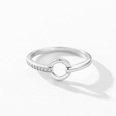 Female S925 Silver Ring Geometric Design Ring Ornament