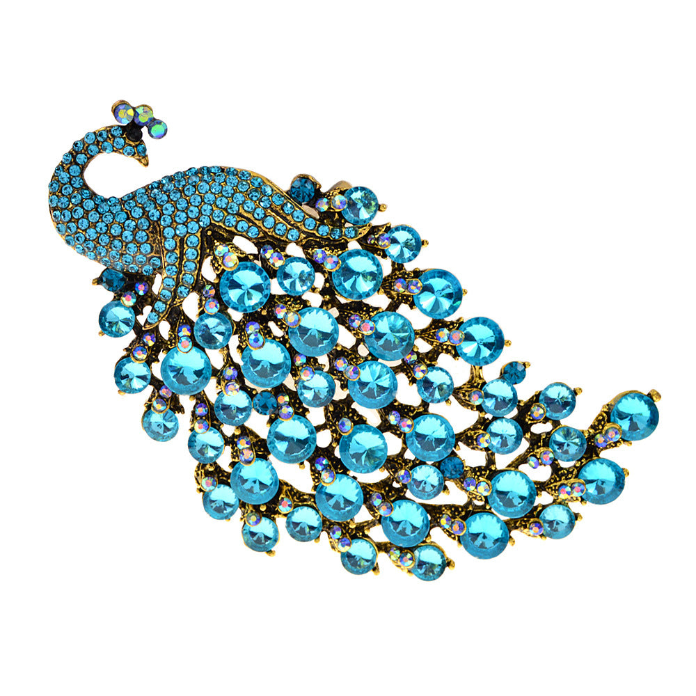 Colorful Peacock Women's Metal Brooch - FASHIONKULTUR