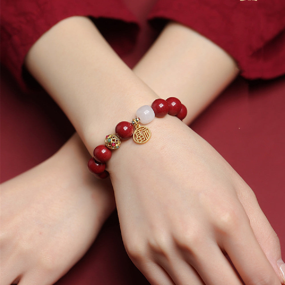 Raw Ore Cinnabar Bracelet Natural For Women - FASHIONKULTUR