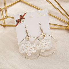 Foreign Trade Fashion Christmas Gingerbread Man Snowflake Earrings