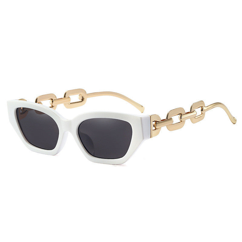 Small Frame Sunglasses, Personalized Chain Temples,Sunshade Sunglasses - FASHIONKULTUR