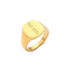 18K Gold Plated Jewelry With English Letter Ring - FASHIONKULTUR