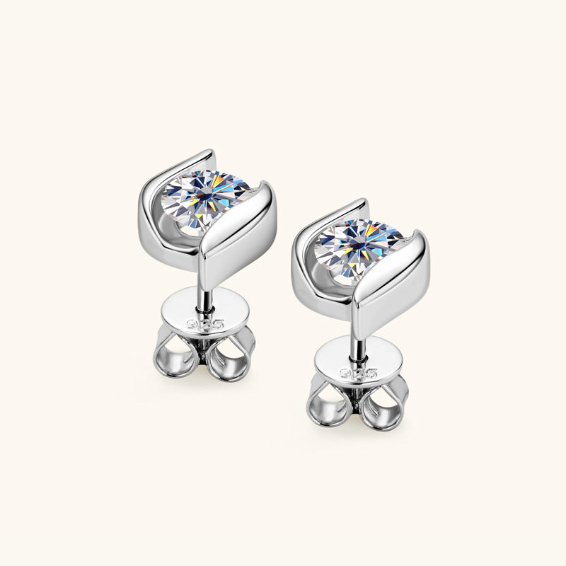 Affordable Luxury Fashion High-grade Moissanite Stud Earrings For Women - FASHIONKULTUR