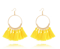 Big Round Drop Dangle Earrings - FASHIONKULTUR