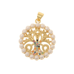 Colorful Zircon Light Luxury Tree Of Life Pendant