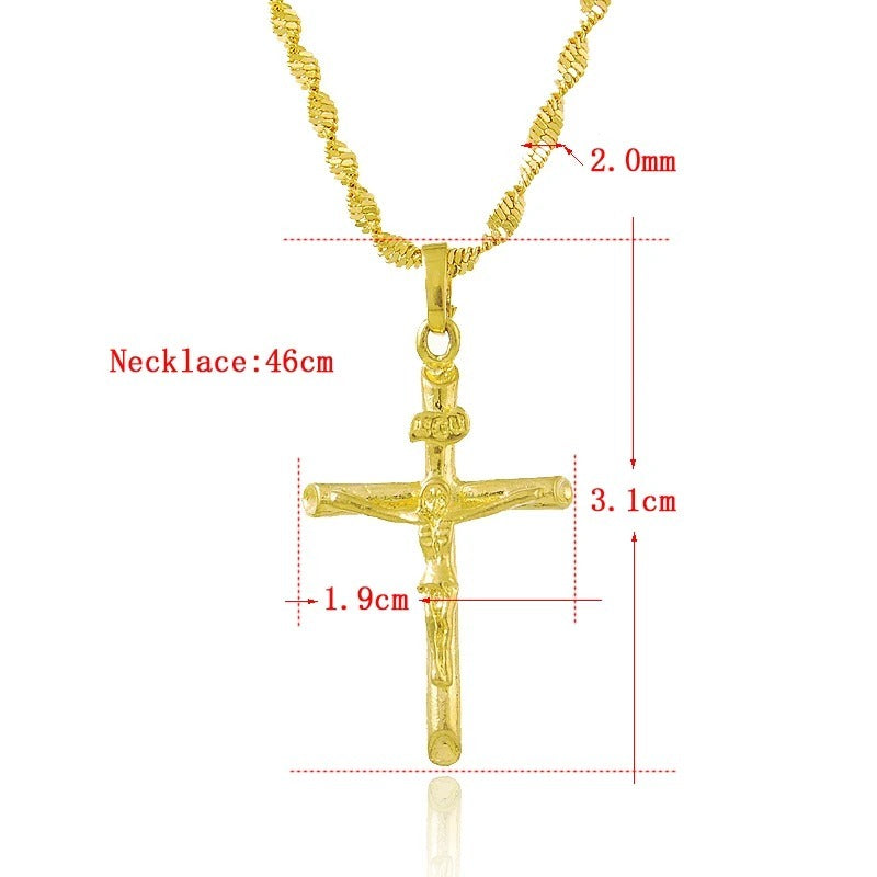 Women's Gold-plated Jewelry Cross Necklace Fading Manufacturer Direct Wholesale - FASHIONKULTUR