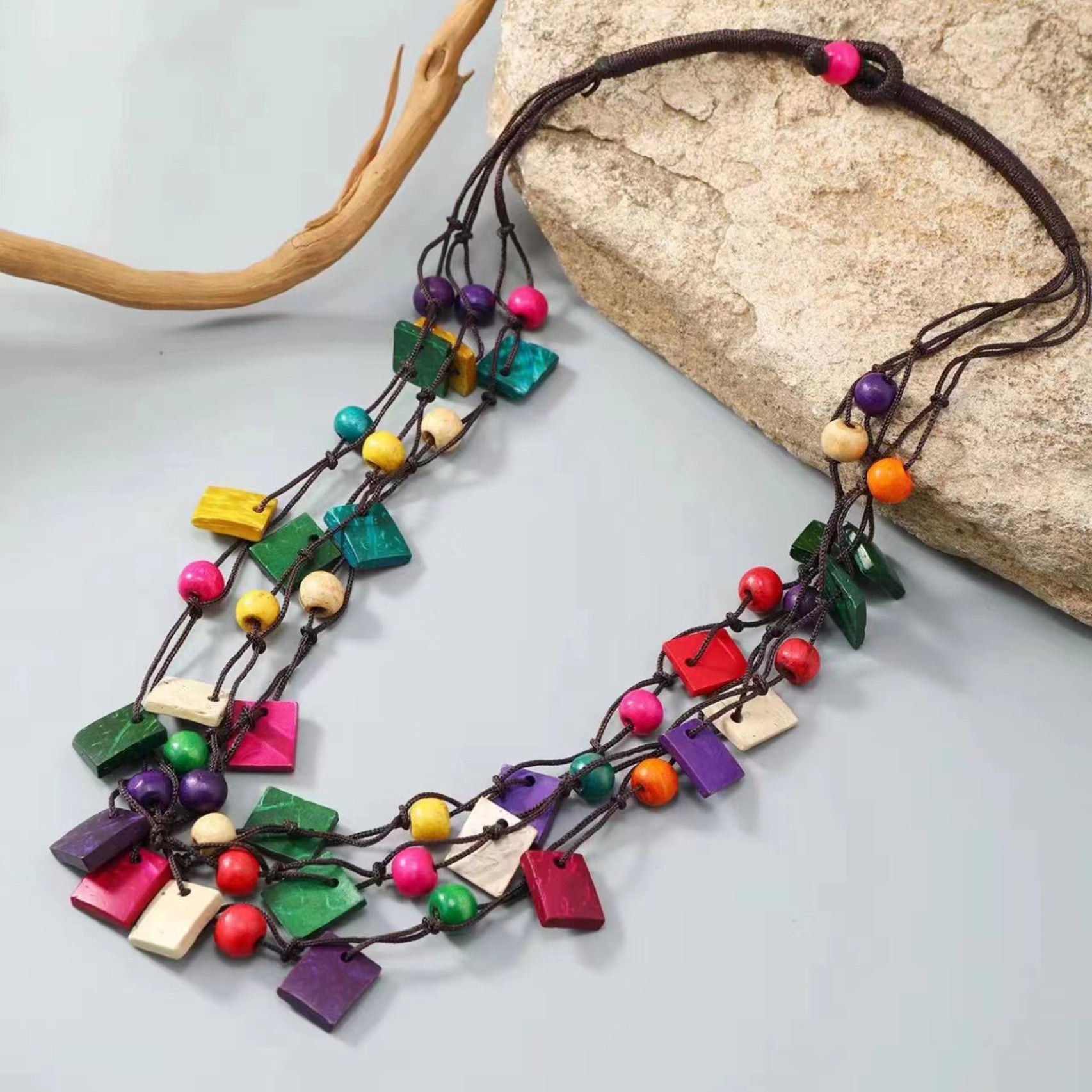 Bohemian Retro Exaggerated And Personalized Ethnic Style Color Necklace - FASHIONKULTUR