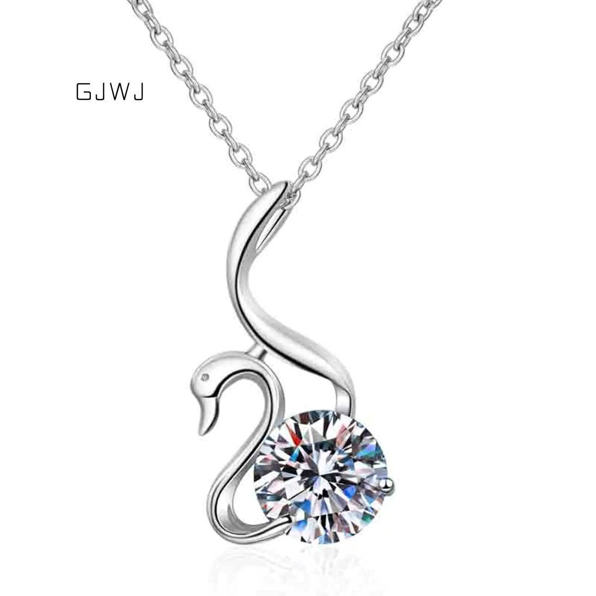 Moissanite Swan Diamond Necklace - FASHIONKULTUR