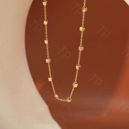 Niche Small Square Necklace Stainless Steel - FASHIONKULTUR