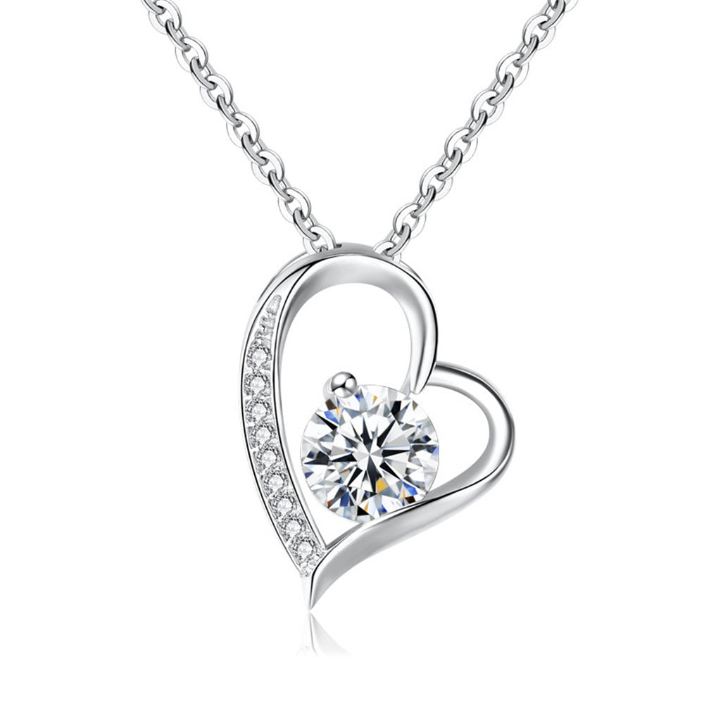 S925 Silver Heart-shaped Necklace For Women - FASHIONKULTUR