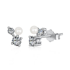 Sterling Silver Freshwater Pearl Ear Studs Niche