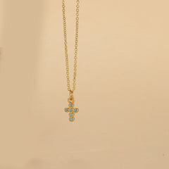 All-match Cross Design Pendant Clavicle Chain Necklace