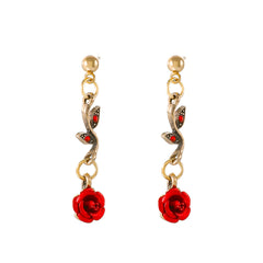 Vintage Rose Bracelet Necklace Three-piece Earrings Set - FASHIONKULTUR