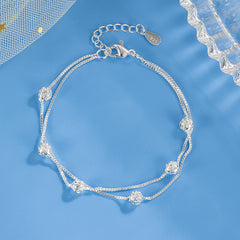 Double-layer Hollow-out Ball Bracelet Women's Design Fashion