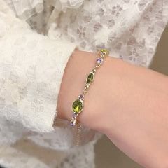 Women's Exquisite Green Rhinestone Bracelet - FASHIONKULTUR