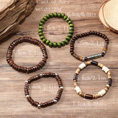 Handmade Beaded Bracelet Men's Retro Multi-layer