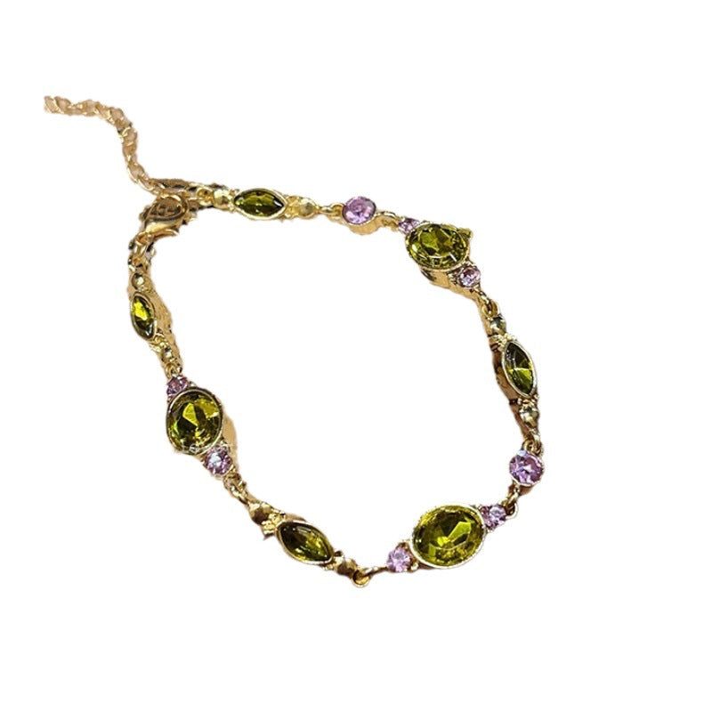 Women's Exquisite Green Rhinestone Bracelet - FASHIONKULTUR