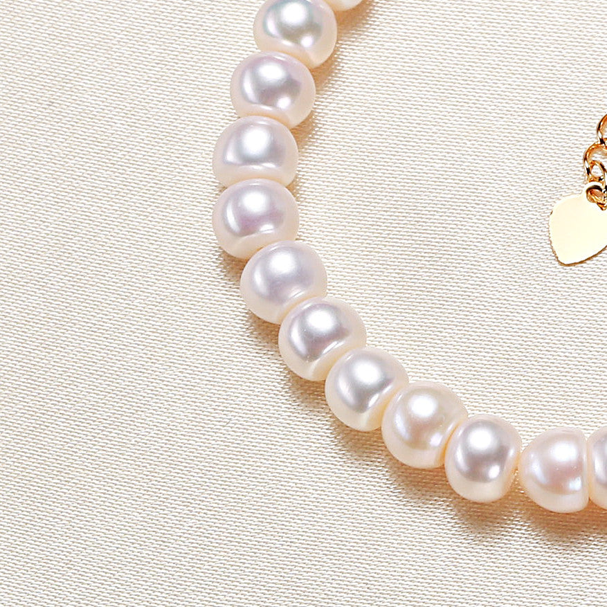 Freshwater Pearl Plain White Bracelet - FASHIONKULTUR