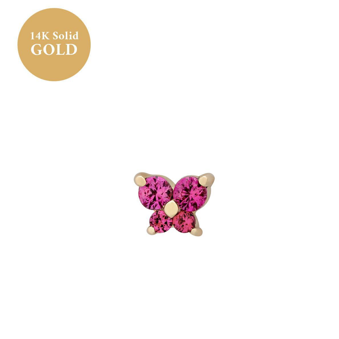 Personality Fashion Screw Zircon Butterfly Studs - FASHIONKULTUR