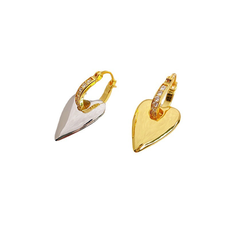 Personality Trendy Earrings Female Heart-shaped High Sense - FASHIONKULTUR