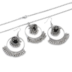 European And American Round Tassel Temperamental Eardrop Necklace Suit Banquet Ornament