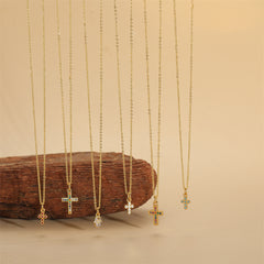 All-match Cross Design Pendant Clavicle Chain Necklace