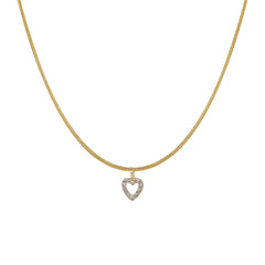 Temperamental All-match Sweater Chain Jewelry Zircon Peach Heart Pendant Necklace - FASHIONKULTUR