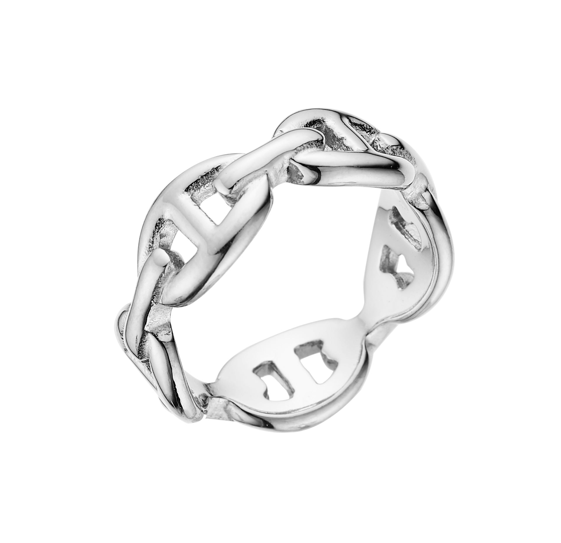 European And American Personalized Chain Ring Non-fading Titanium Steel Ring - FASHIONKULTUR