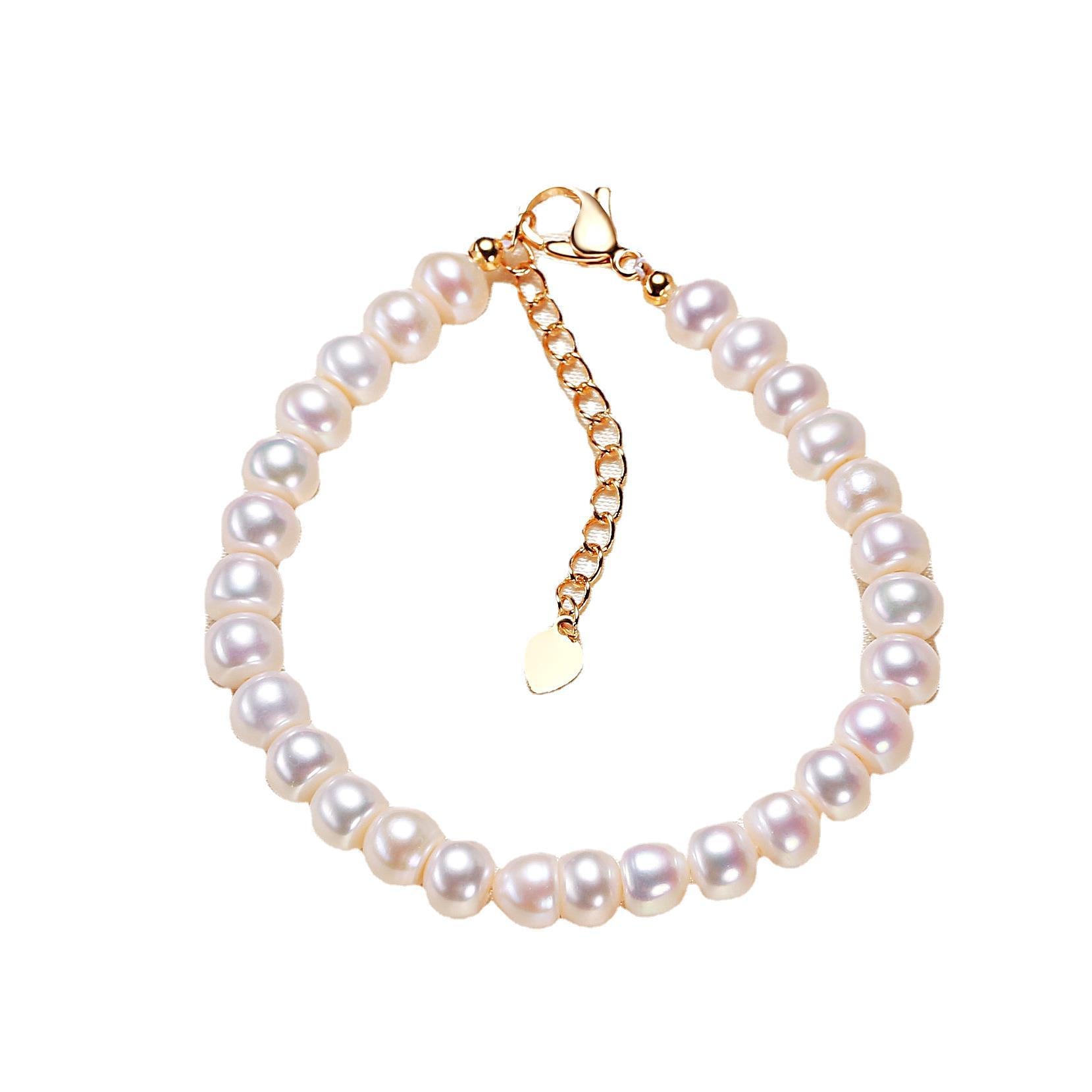 Freshwater Pearl Plain White Bracelet - FASHIONKULTUR