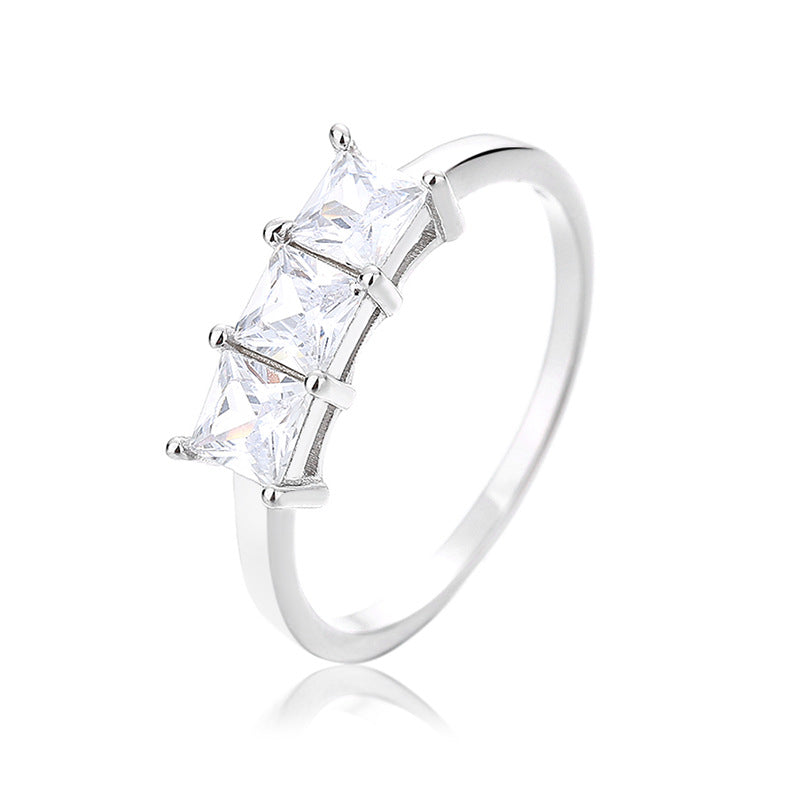 Female Niche Zircon 925 Silver Ring - FASHIONKULTUR