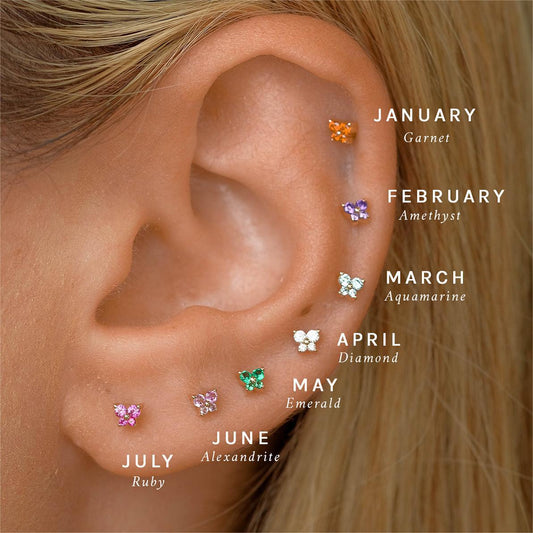 Personality Fashion Screw Zircon Butterfly Studs - FASHIONKULTUR