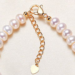 Freshwater Pearl Plain White Bracelet - FASHIONKULTUR